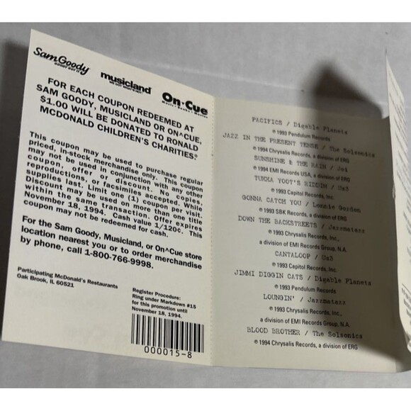 Hip Hop 'N Jazz Cassette CEMA Special Markets – S41-18016 1994 - Picture 7 of 8